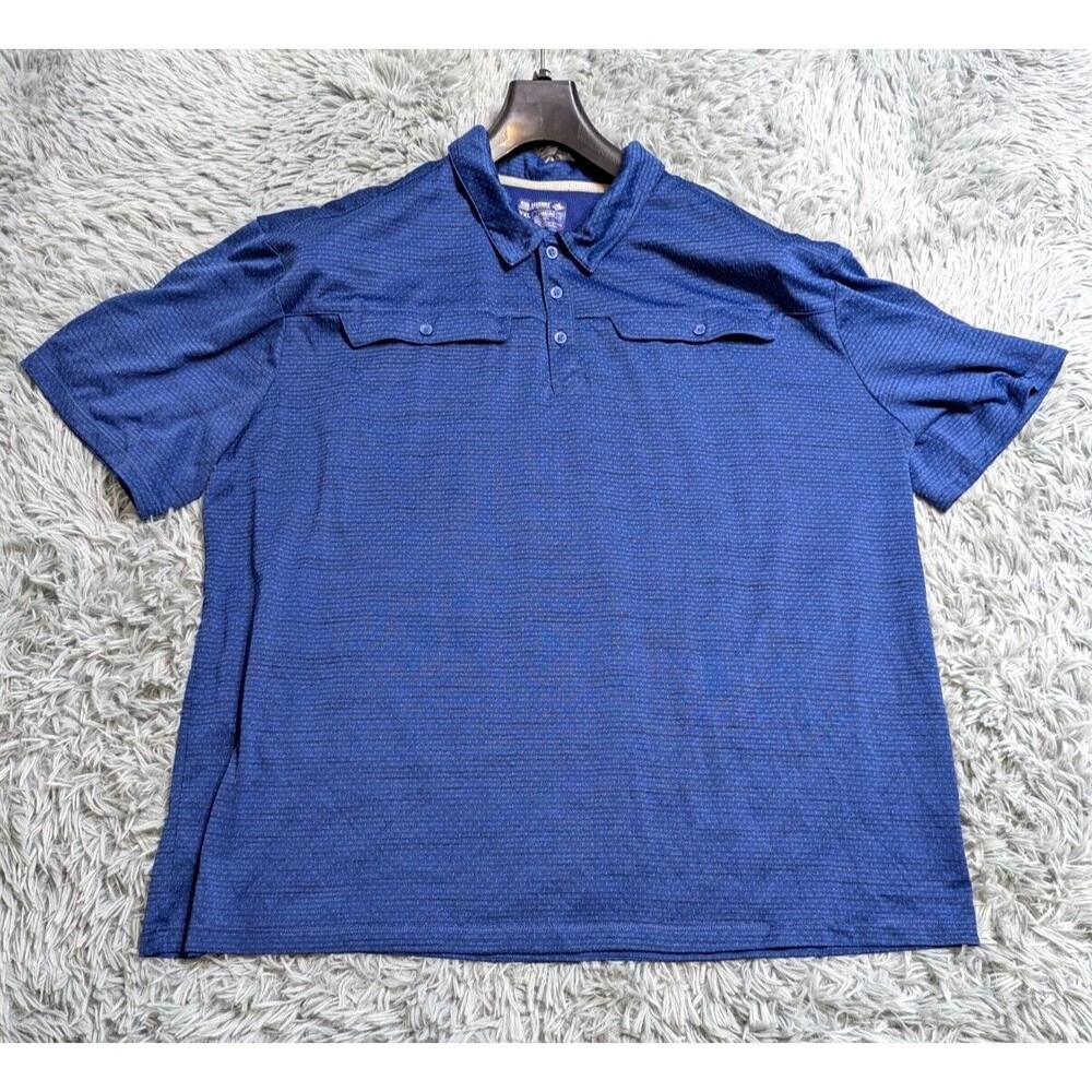 Reel Legends Freeline Polo Fishing Shirt Mens XXL 2XL Blue Golf Vented Outdoors‎